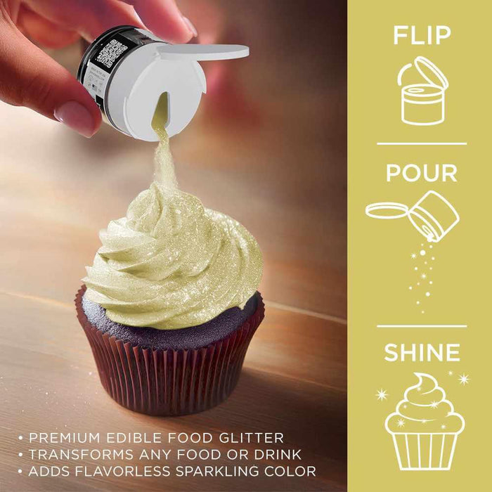 Sunflower Yellow Edible Glitter | Tinker Dust®-B2C_Tinker Dust-bakell