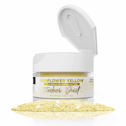 Sunflower Yellow Edible Glitter | Tinker Dust® 5 Grams-Tinker Dust_5G_Google Feed-bakell