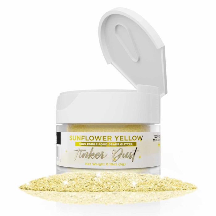 Sunflower Yellow Edible Glitter | Tinker Dust®-Tinker Dust-bakell
