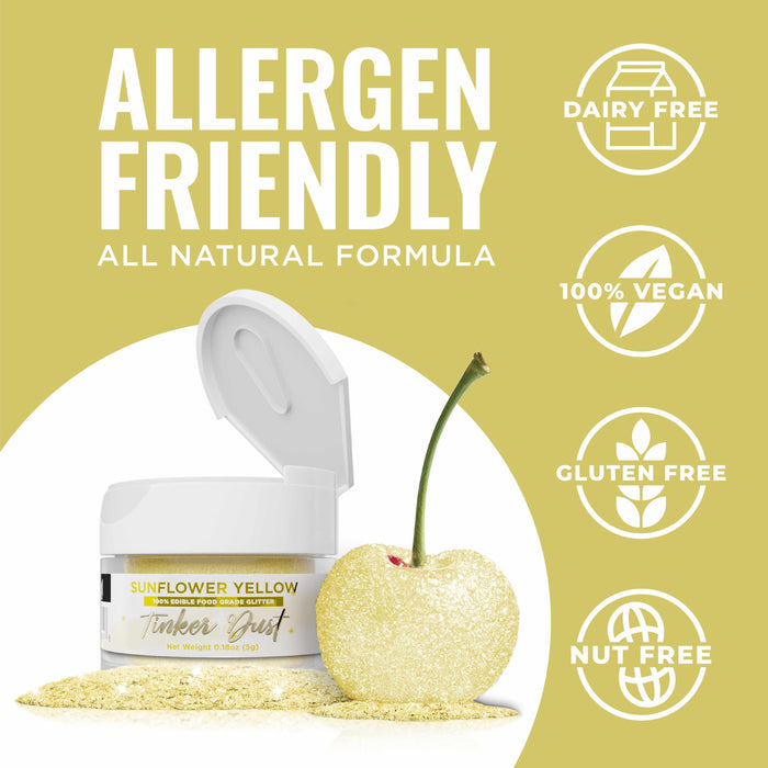 Sunflower Yellow Tinker Dust® Glitter Bulk Size-Bulk_Tinker Dust-bakell