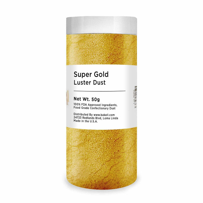 Super Gold Luster Dust | Voted #1 FDA Approved Glitter | Bakell.com