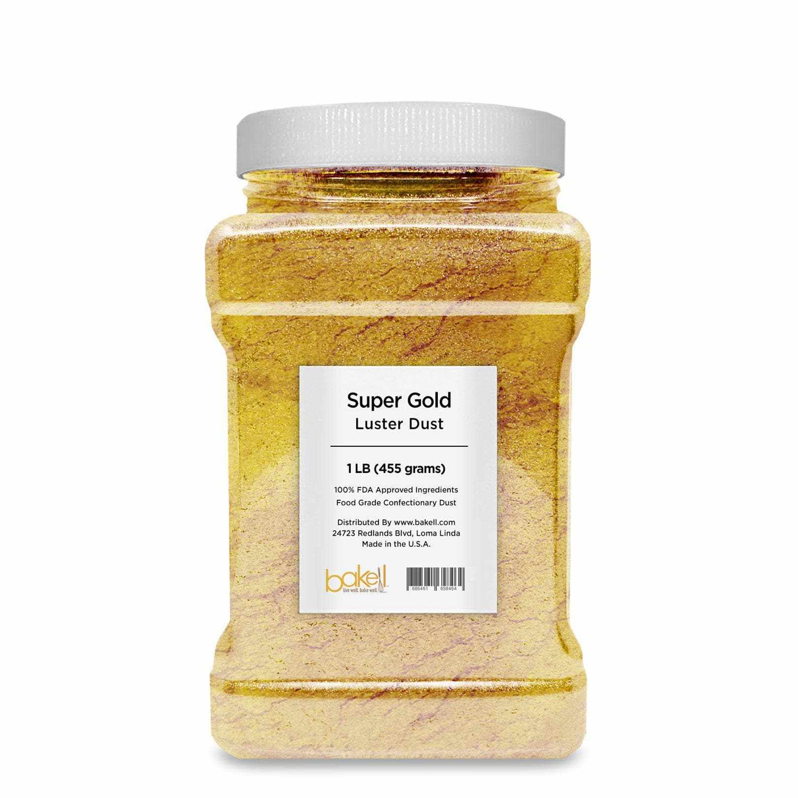 Super Gold Luster Dust | Voted #1 FDA Approved Glitter | Bakell.com