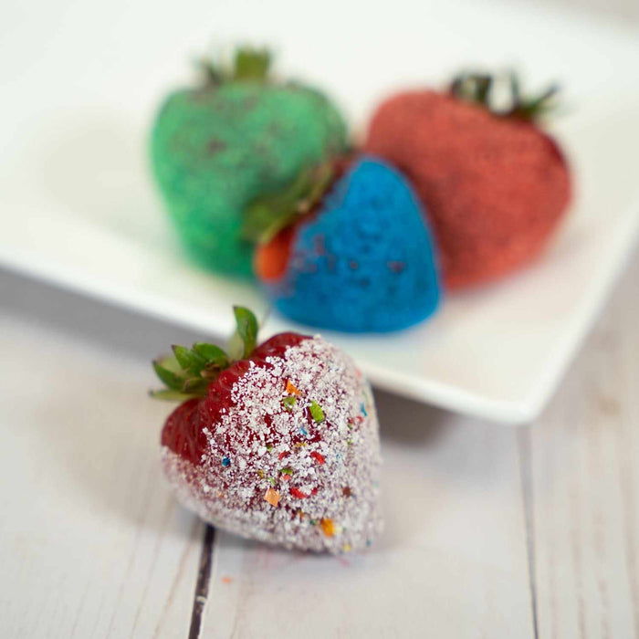 Strawberry Delight | Tips Decorated with Sweet & Sour Candy Toppers | Burst of Rainbow Flavor