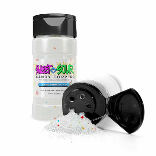 Overflowing Sweetness | Sweet & Sour Candy Toppers Spill from 85g Container | Rainbow Delights