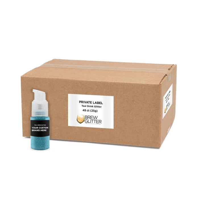 Teal Brew Glitter® Spray Pump Private Label-Private Label_Brew Glitter_25g Pump-bakell