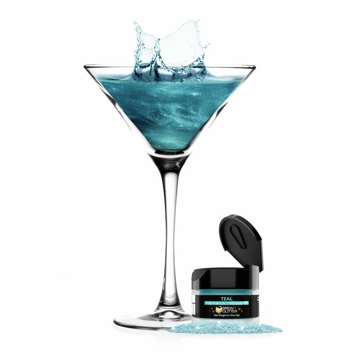Teal Cocktail Glitter | Edible Glitter for Cocktails Drinks!