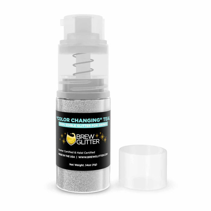 Teal Color Changing Beverage Glitter Mini Spray Pump - Wholesale-Wholesale_Case_Brew Glitter 4g Pump-bakell