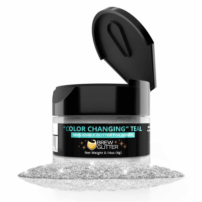 Teal Color Changing Brew Glitter® | 4 Gram Jar-Color Changing Brew Glitter_4G_Google Feed-bakell