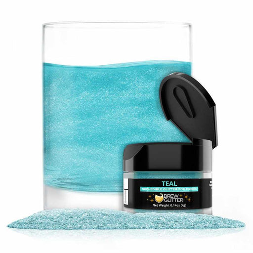Teal Edible Glitter Dust for Drinks | Brew Glitter®-Google Feed_Brew Glitter-bakell