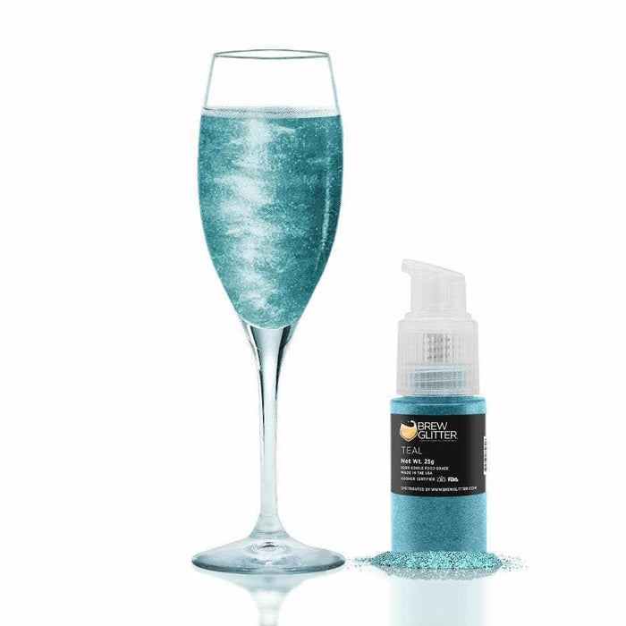 Teal Edible Glitter Spray Pump | Brew Glitter | Bakell