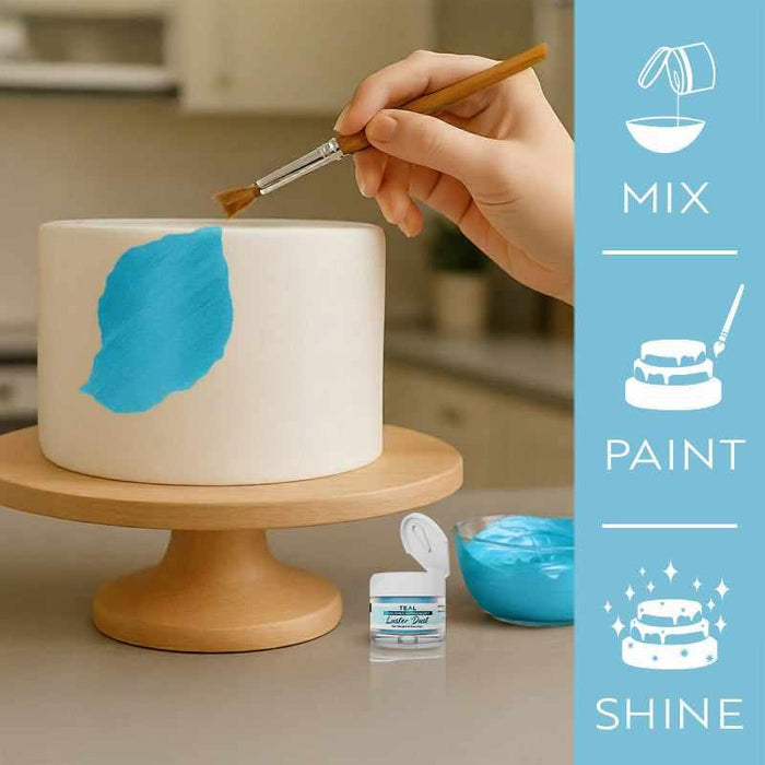 Teal Luster Dust 4 Gram Jar-Google Feed_Luster Dust-bakell