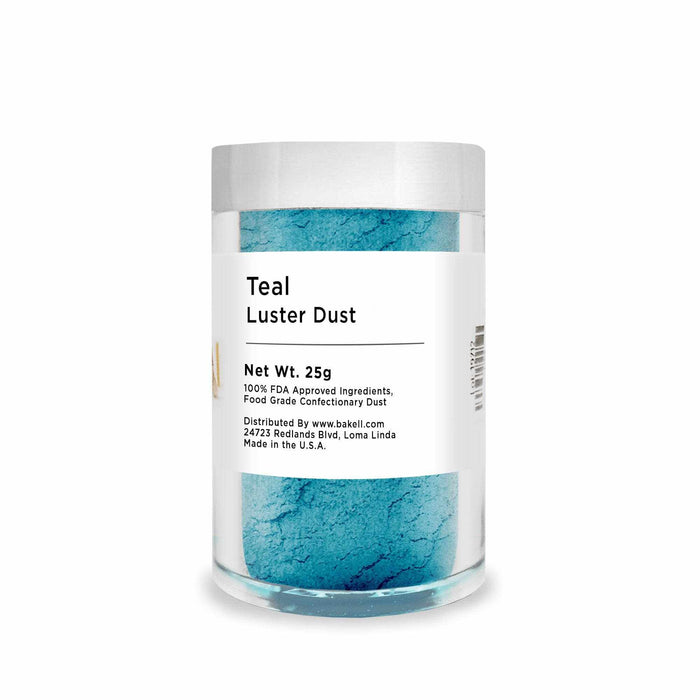 Blue Teal Luster Dust | 100% Edible & Kosher Pareve | Wholesale | Bakell.com