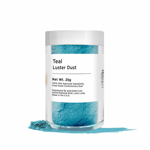 Blue Teal Luster Dust | 100% Edible & Kosher Pareve | Wholesale | Bakell.com