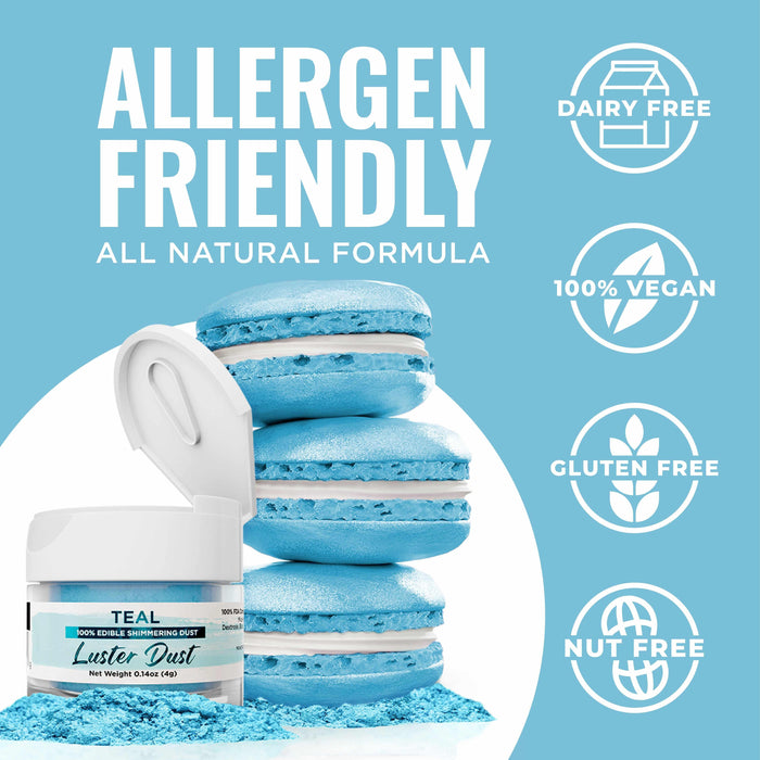 Teal Luster Dust Private Label-Private Label_Luster Dust-bakell