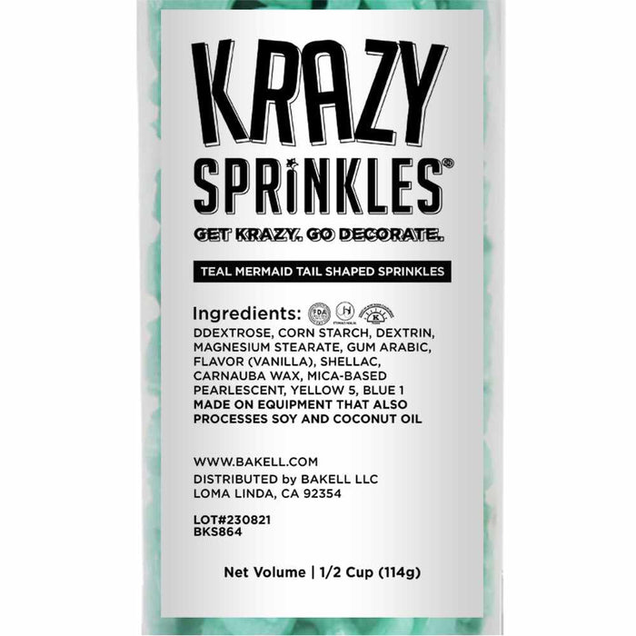 Mermaid Tail Teal Sprinkles by Krazy Sprinkles  | Bakell