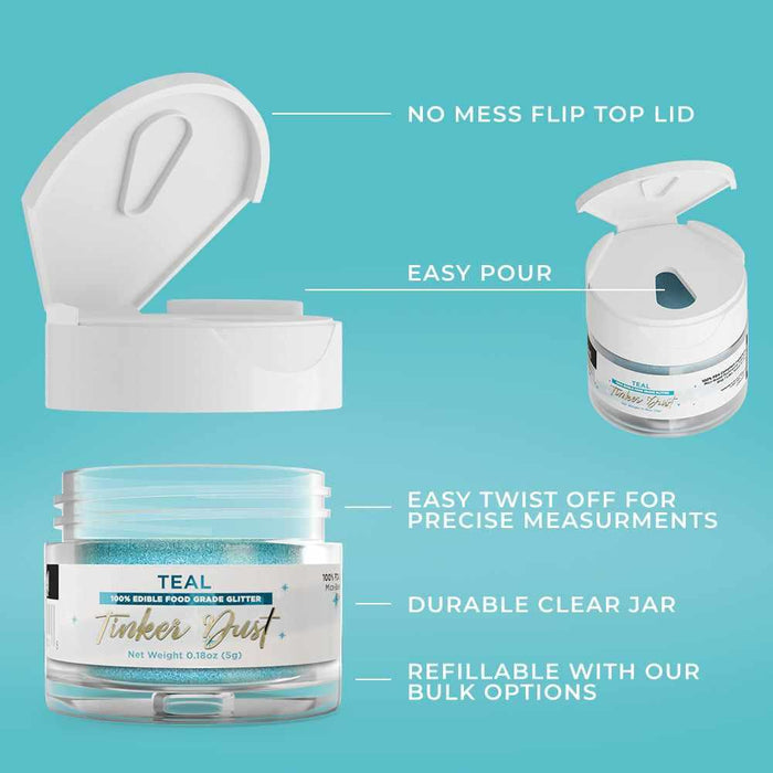 Teal Tinker Dust® Glitter Wholesale-Wholesale_Tinker Dust-bakell
