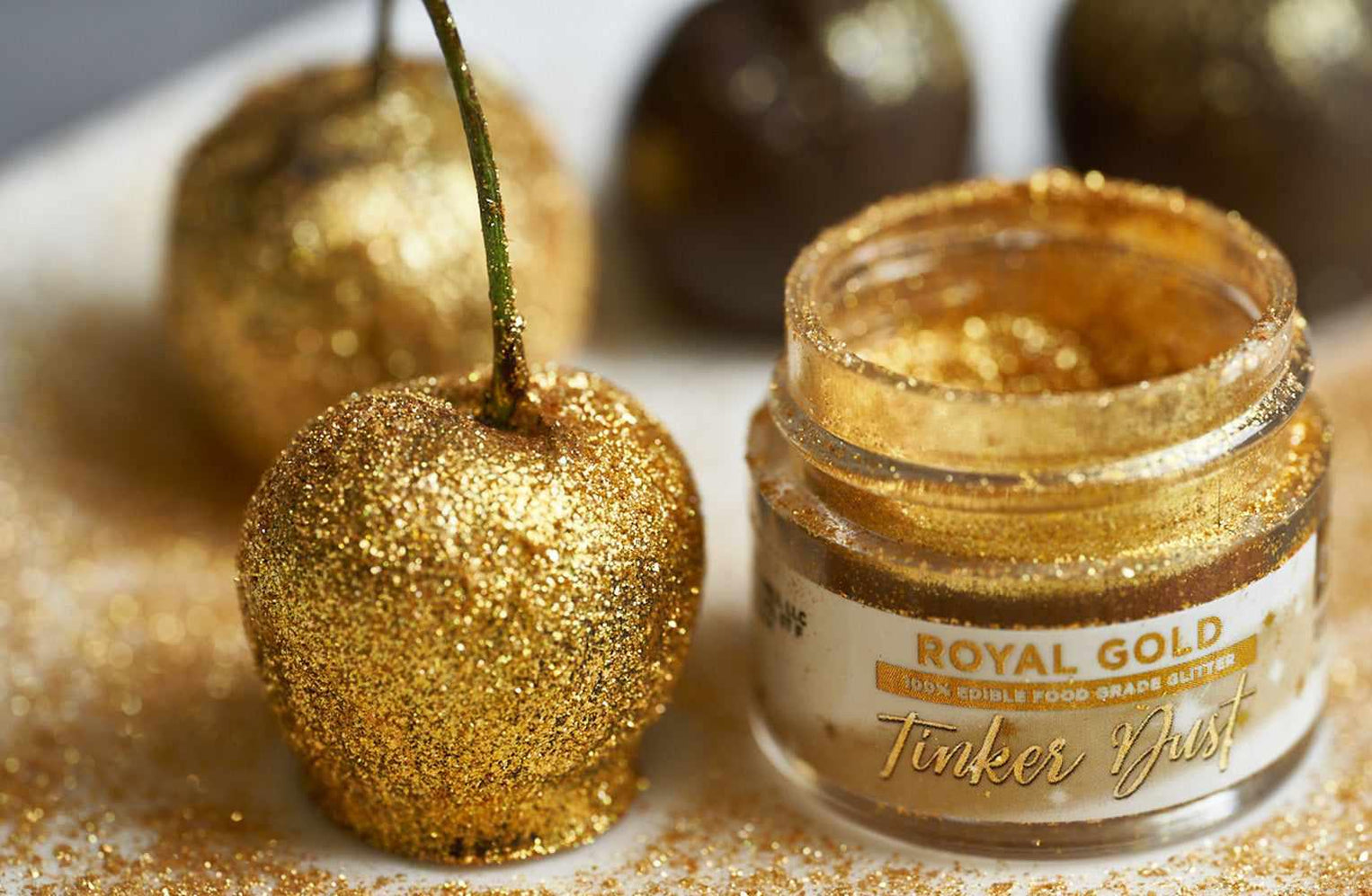 Gold Color Letters Example Using Luster Dust Super Gold Luster Dust | Voted #1 FDA Approved Glitter | Bakell.com ...
