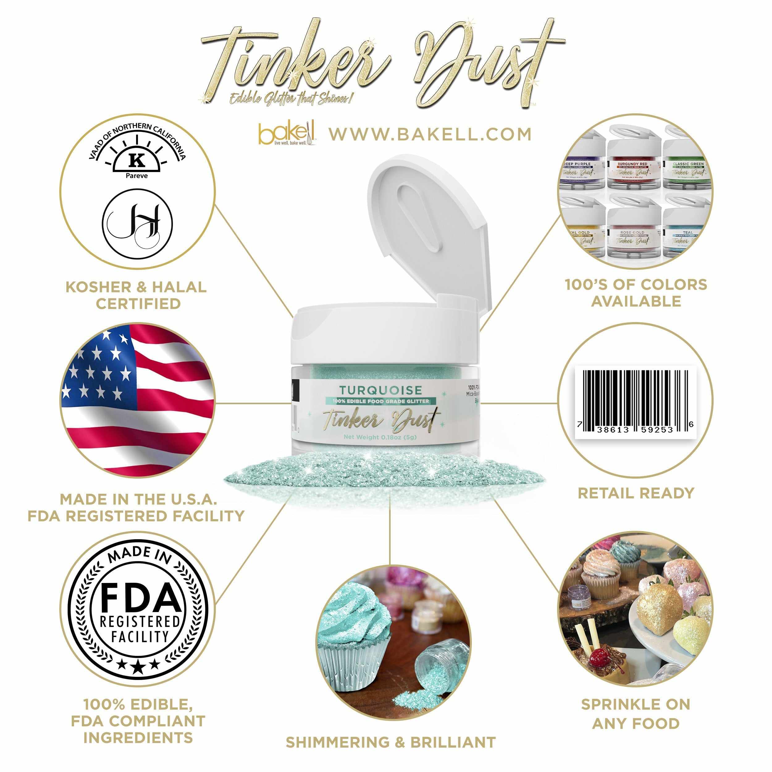 Turquoise Tinker Dust | #1 Site for Glitters | Bakell