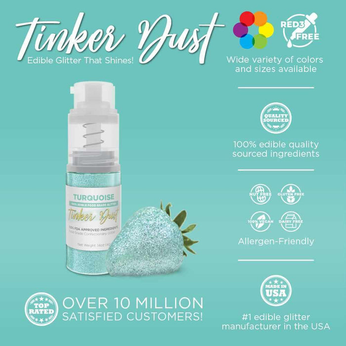 Turquoise Tinker Dust® Glitter Spray Pump Private Label-Private Label_Tinker Dust_Mini Pump-bakell