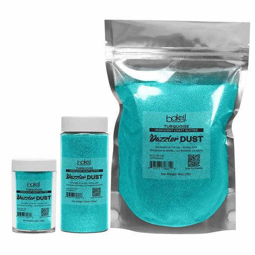Turquoise Ultrafine Iridescent Craft Glitter Dazzler Dust | Premium Polyester Non-Toxic | Bakell-B2C_Dazzler Dust-bakell