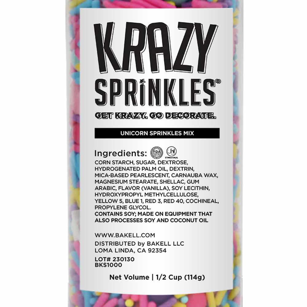 Unicorn Party Sprinkles Mix by Krazy Sprinkles  | Bakell