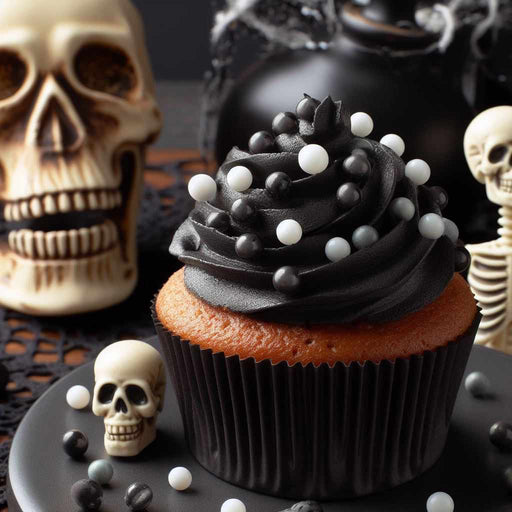 Cupcake covered in White Krazy Sprinkles