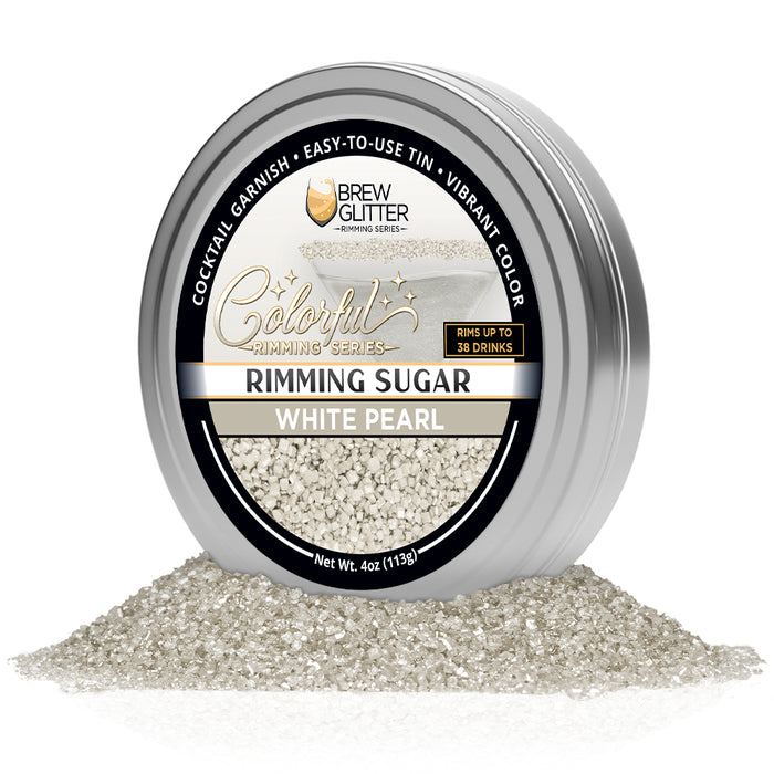 White Pearl Rimming Sugar | Bulk Sizes