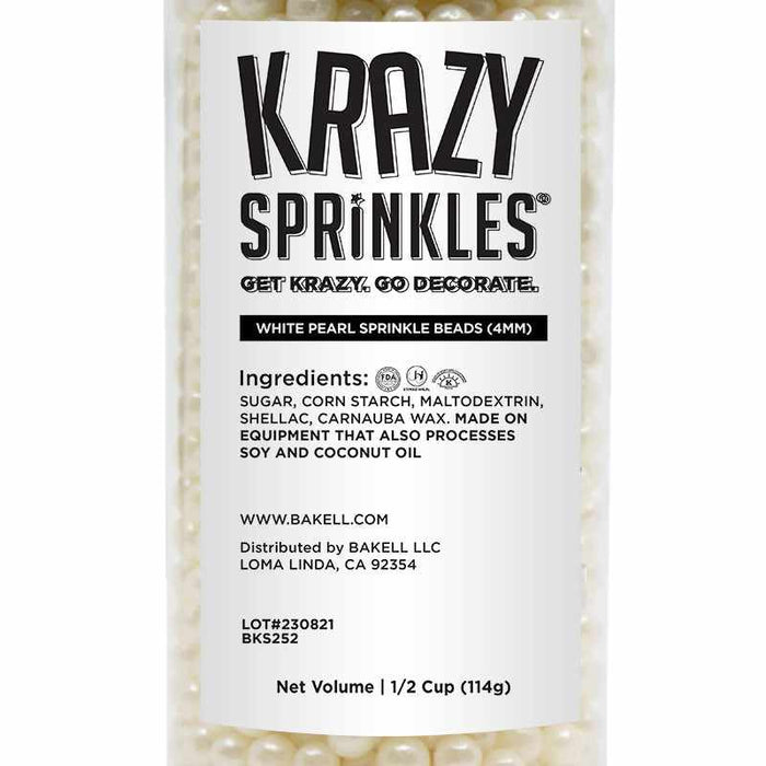 White Pearl Pearl 4mm Sprinkle Beads-Krazy Sprinkles_HalfCup_Google Feed-bakell