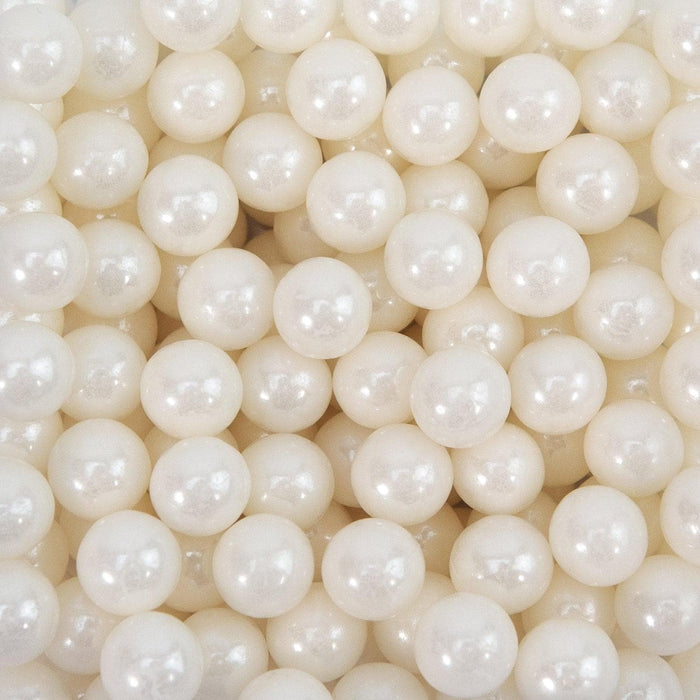 Bulk Size White Pearl 8mm Beads Sprinkles | Krazy Sprinkles