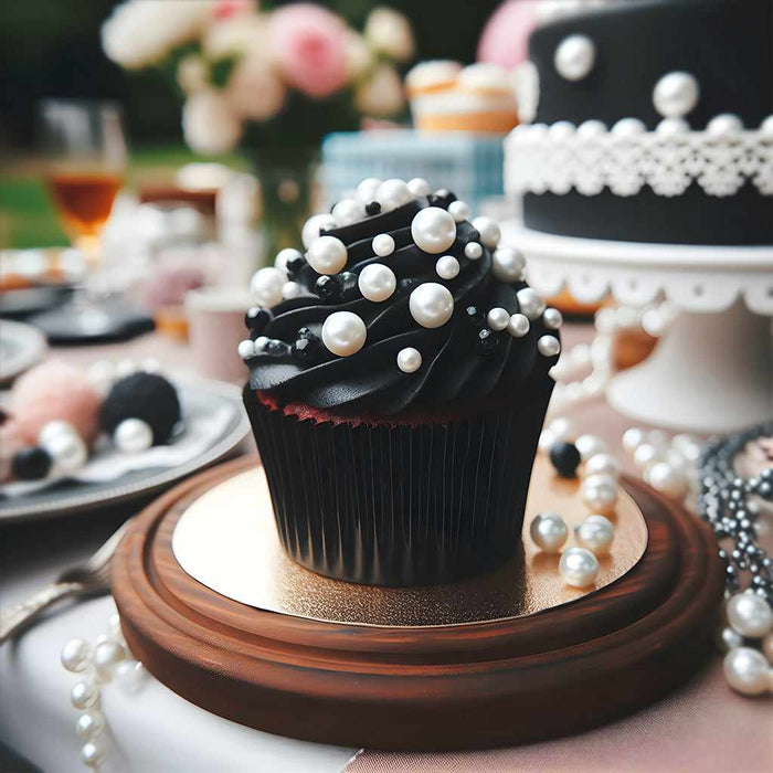 Cupcake covered in White Pearl Krazy Sprinkles