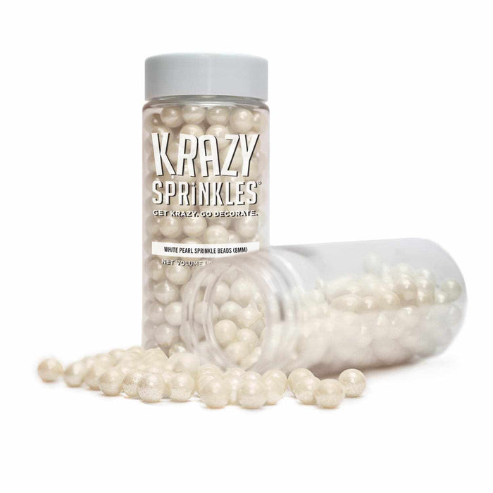 White Pearl 8mm Sprinkle Beads-Krazy Sprinkles_HalfCup_Google Feed-bakell