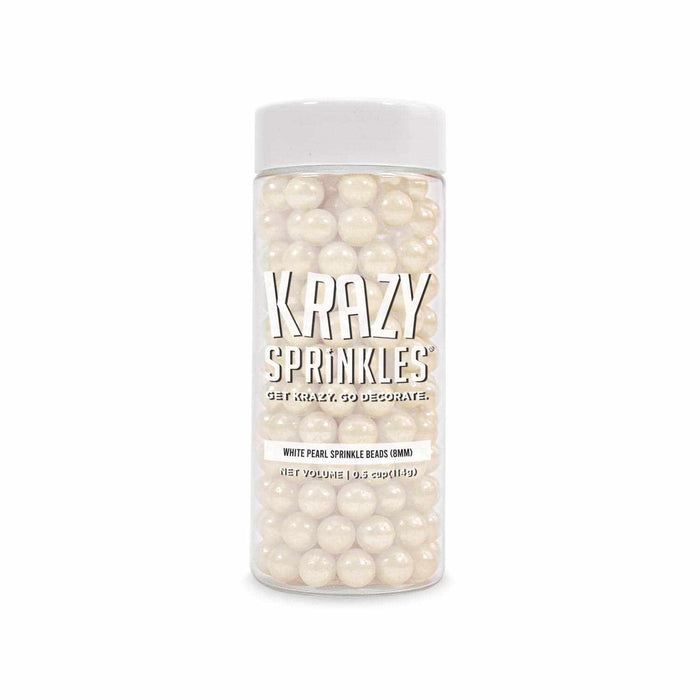 White Pearl 8mm Sprinkle Beads-Krazy Sprinkles_HalfCup_Google Feed-bakell