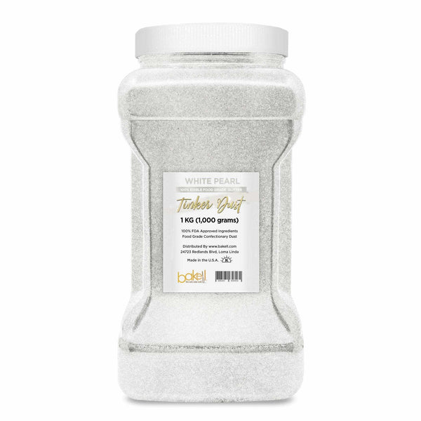 BAKELL Pearl White Edible Glitter, 25 Gram