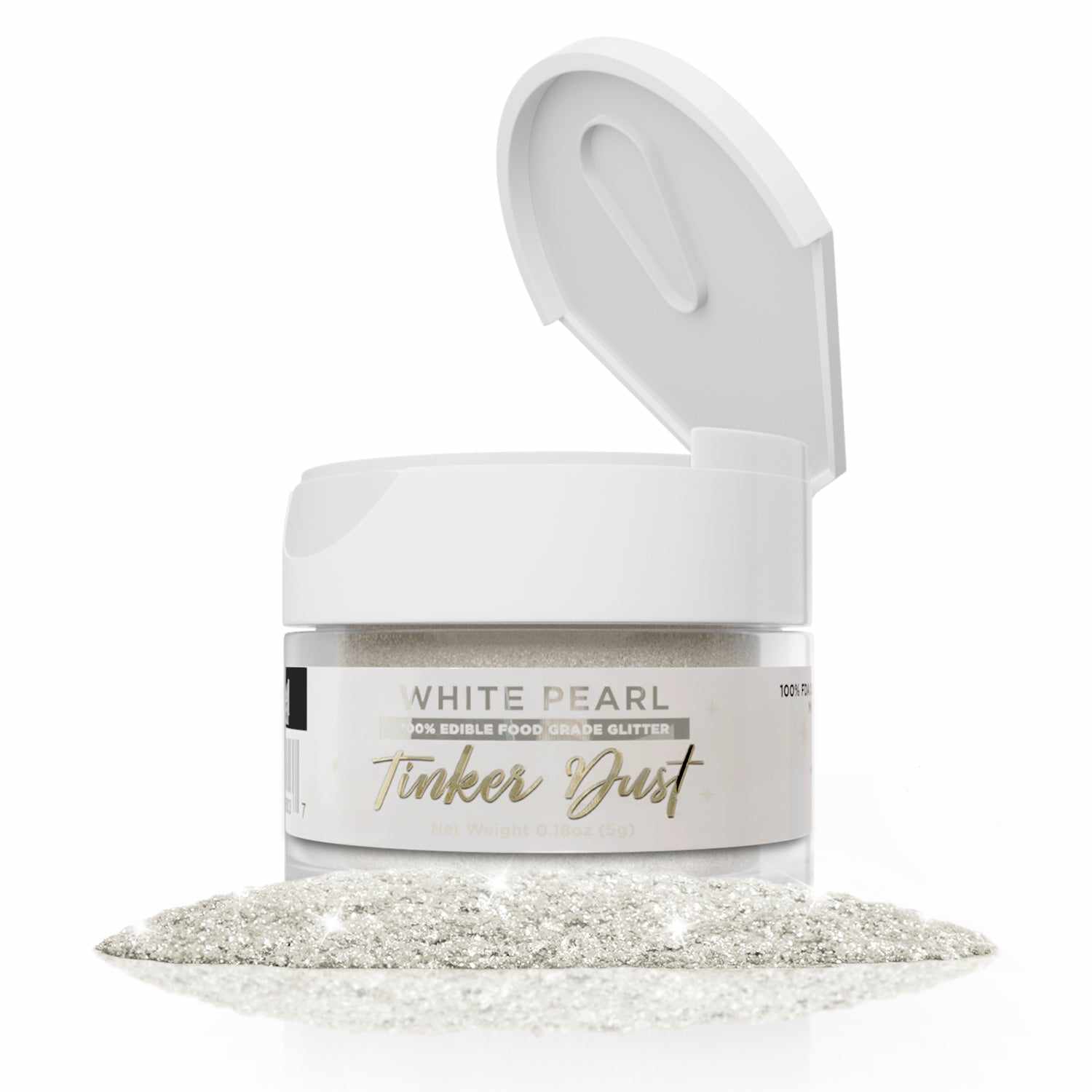 White Pearl Edible Glitter | Tinker Dust®-Tinker Dust-bakell