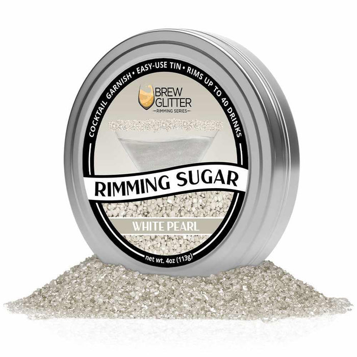 White Pearl Rimming Sugar by the case (24 units)-Wholesale_Rimming Sugar-bakell