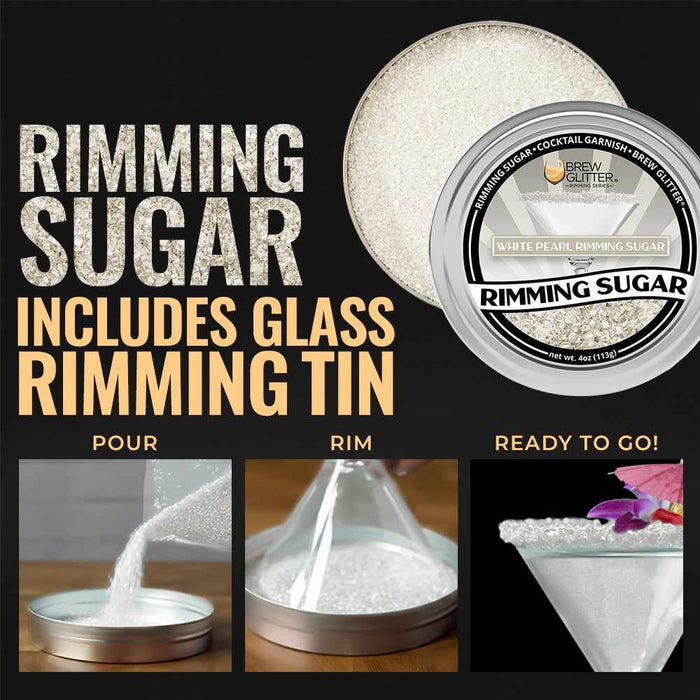 White Pearl Rimming Sugar by the case (24 units)-Wholesale_Rimming Sugar-bakell