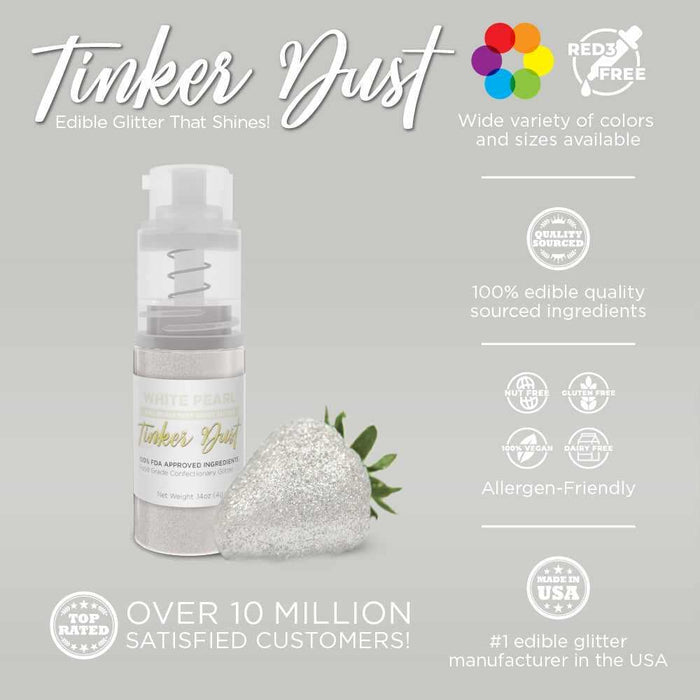 White Pearl Tinker Dust® Glitter 4g Spray Pump by the Case | Private Label-Private Label_Tinker Dust_Mini Pump-bakell
