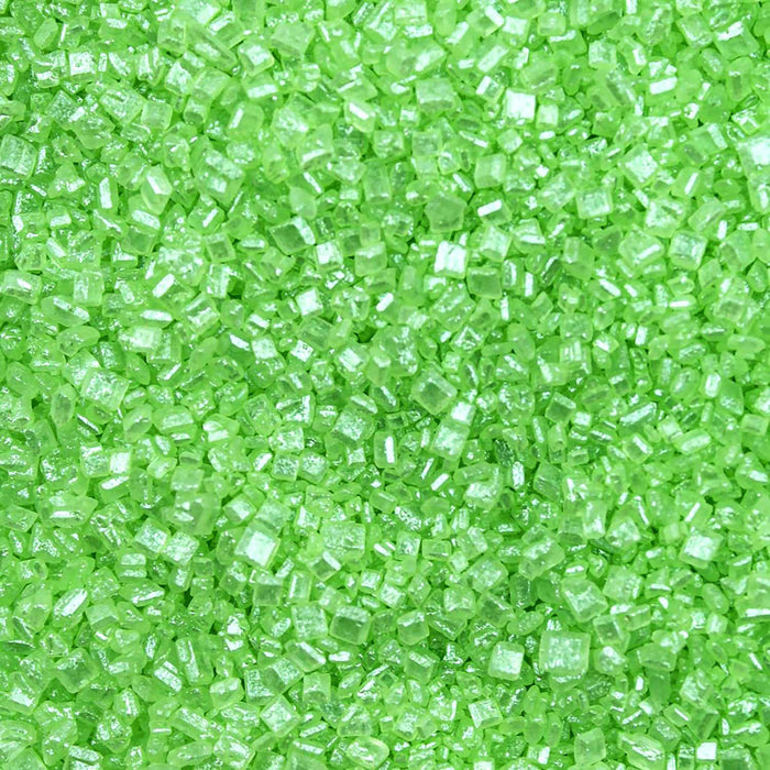 swatch of green cocktail sugar with edible glitter