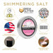 product detail infographic for pink glitter salt