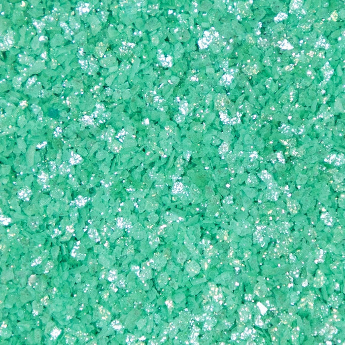 swatch of green cocktail salt with edible glitter