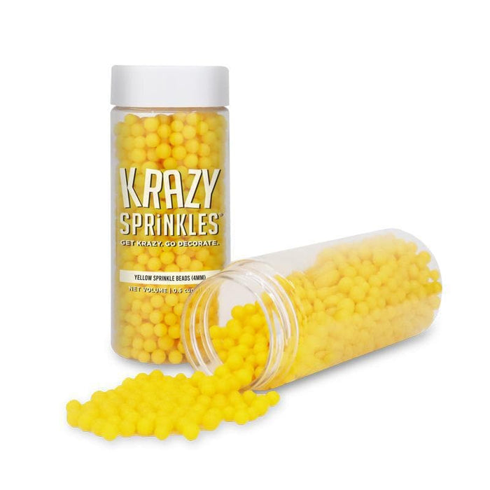 Yellow 4mm Beads Sprinkles by Krazy Sprinkles® | #1 site for sprinkles