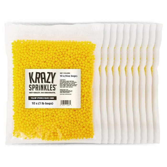 Yellow 4mm Sprinkle Beads by Krazy Sprinkles® | Wholesale Sprinkles