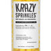 Krazy Sprinkles Yellow Jumbo 8mm Sprinkle Beads in a clear container with label.