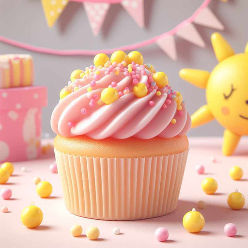 Cupcake covered in Yellow Krazy Sprinkles