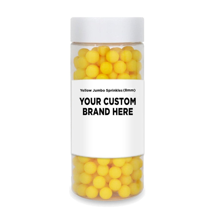 Yellow 8mm Beads Sprinkles | Private Label  (48 units per/case) | Bakell