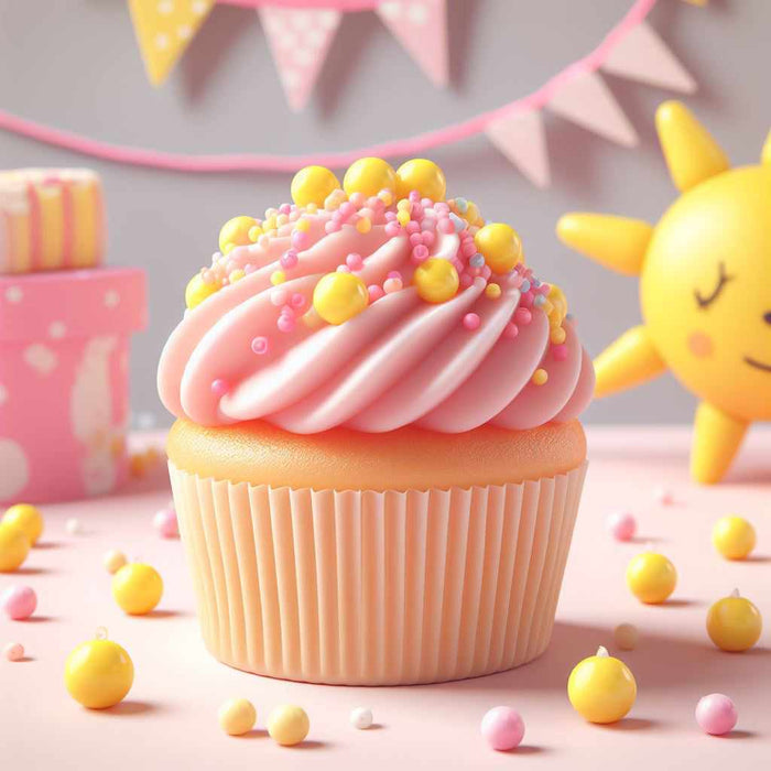 Cupcake covered in Yellow Krazy Sprinkles