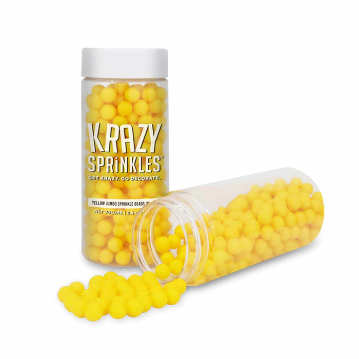 Yellow 8mm Sprinkle Beads-Krazy Sprinkles_HalfCup_Google Feed-bakell