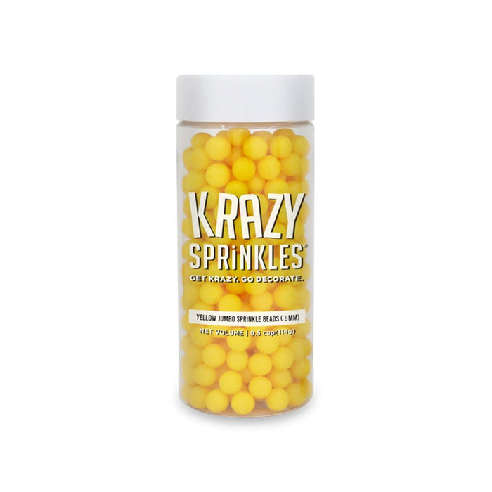 Yellow 8mm Sprinkle Beads-Krazy Sprinkles_HalfCup_Google Feed-bakell