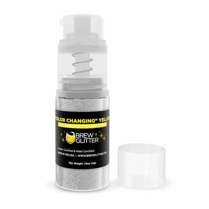Yellow Edible Glitter Mini Spray Pump | Brew Glitter | Bakell