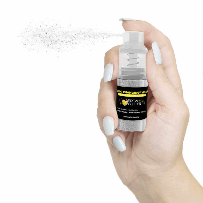 Yellow Color Changing Beverage Glitter Mini Spray Pump - Wholesale-Wholesale_Case_Brew Glitter 4g Pump-bakell